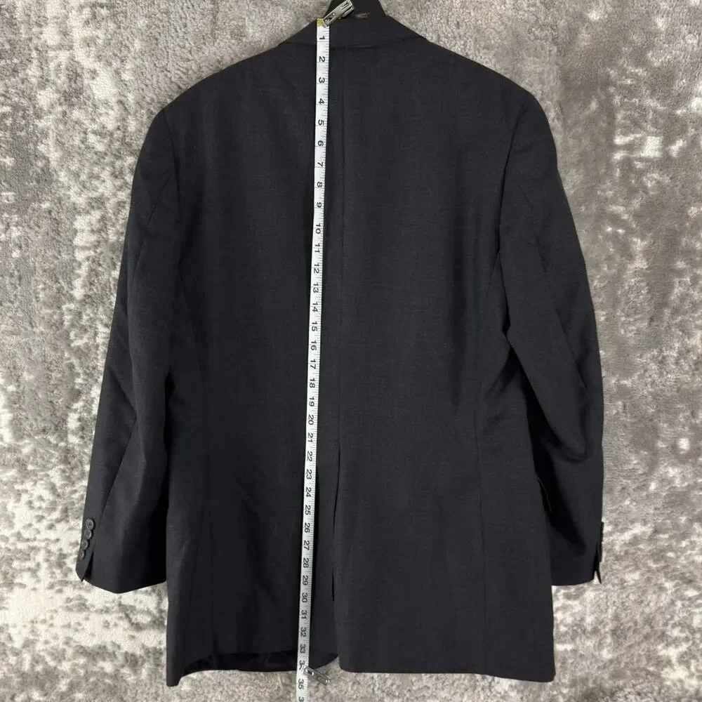 Ralph Lauren Size 40L Career Notched Blazer Jacket Black Long‎ Sleeve